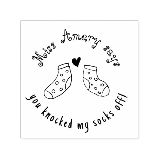 君は僕の靴下を先生の賞牌から落とした セルフインキングスタンプ (デザイン)