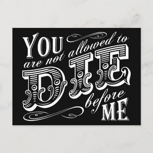 君は僕より先に死ぬことは許されない ポストカード (正面)