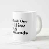 君は僕らが起き上がる馬を一匹取った ジャンボコーヒーマグカップ (正面右)