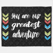 君は僕らの冒険もっとも偉大だ フリースブランケット (正面(横))