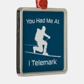君は僕をテレマークスキーに連れて行ってくれた メタルオーナメント (右)