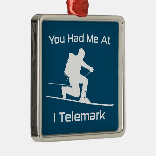 君は僕をテレマークスキーに連れて行ってくれた メタルオーナメント (右)