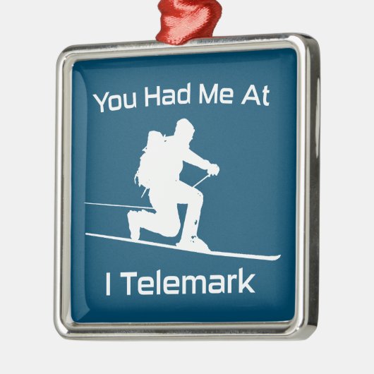 君は僕をテレマークスキーに連れて行ってくれた メタルオーナメント (左)