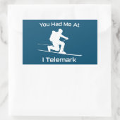 君は僕をテレマークスキーに連れて行ってくれた 長方形シール (バッグ)