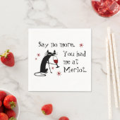 君は僕をメルロおもしろいーで飲んだ スタンダードカクテルナプキン (インサイチュ)