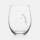 君は僕をメルロおもしろいーで飲んだ ステムなしワイングラス (裏面)