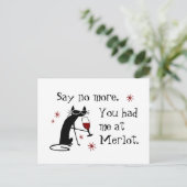 君は僕をメルロおもしろいーで飲んだ ポストカード (スタンド正面)