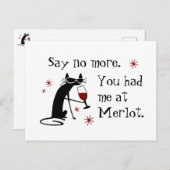 君は僕をメルロおもしろいーで飲んだ ポストカード (正面/裏面)