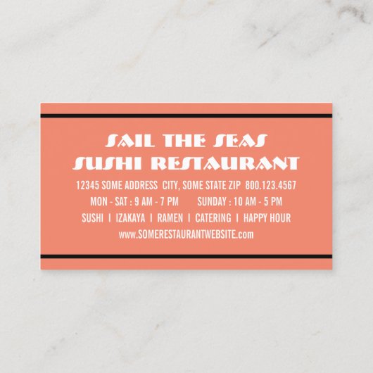 君は僕を寿司に招いた 名刺 (裏面)