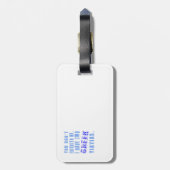 君は僕を怖がらせないぞ、ギリシャ人のイガイヤが二つある ラゲッジタグ (裏面縦)