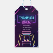 君は入った？ネオンアーケードゲームズボーイ誕生日 ギフトタグ (正面)