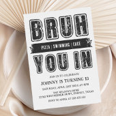 君は入った?プールパーティー10代のボーイ誕生日 招待状