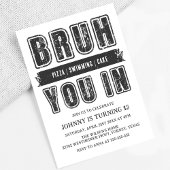 君は入った?プールパーティー10代のボーイ誕生日 招待状