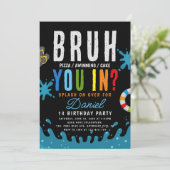 君は入った?10代の若者ボーイプール誕生日 招待状 (スタンド正面)