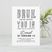 君は入った？10代の若者10代のボーイバースデーパーティー 招待状 (スタンド正面)