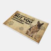 君は入るかもしれないが、ベルギーモールは出ない ドアマット (アングル)