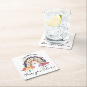 君は勇敢だ、前向き肯定ギフト母 スクエアペーパーコースター (インサイチュ)