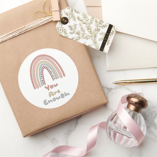 君は十分やる気を起こさせるなカラフルだ ラウンドシール (ギフト)