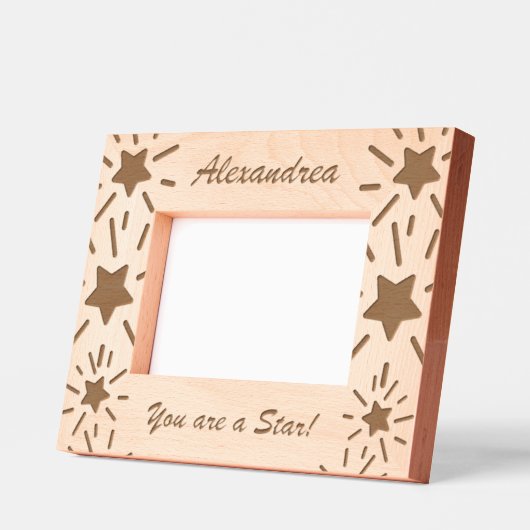 君は台本は木エレガントでモダンある レーザー彫刻フレーム (左)