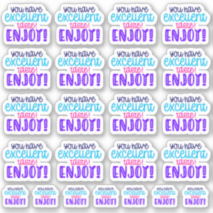 君は味が好い楽しむ!ビニールシール シール