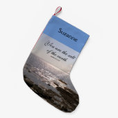 君は地球の海好きの青の塩だ スモールクリスマスストッキング (正面 (吊り時))
