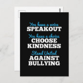 君は声が有るからいじめに立ち向かう ポストカード (正面/裏面)