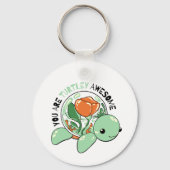 君は多肉質素晴らしの亀だ キーホルダー (裏面)