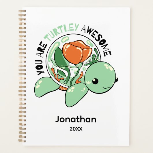 君は多肉質素晴らしの亀だ プランナー手帳 (正面)