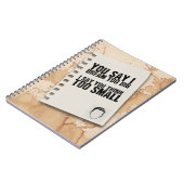 君は大きすぎる夢だと言った考えよ、小さ過ぎ ノートブック (左側)