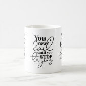 君は失敗しない…マグやる気を起こさせるン コーヒーマグカップ (中央)