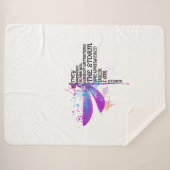 君は嵐に耐えられぬと彼らは彼女にささやいた シェルパブランケット (正面(横))