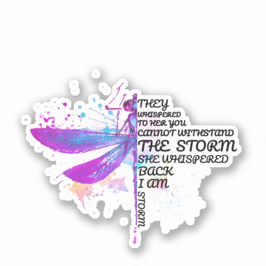 君は嵐に耐えられぬと彼らは彼女にささやいた シール (正面)