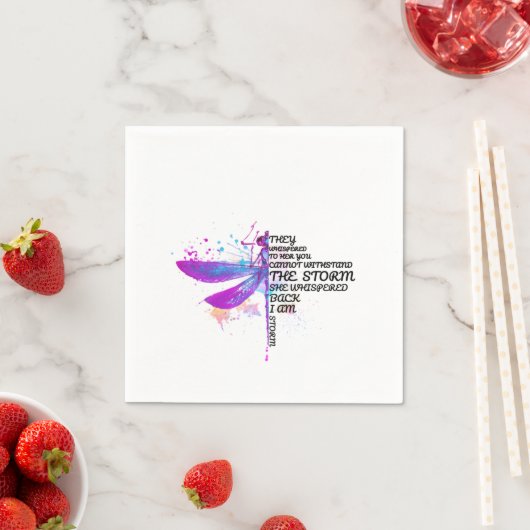 君は嵐に耐えられぬと彼らは彼女にささやいた スタンダードカクテルナプキン (インサイチュ)