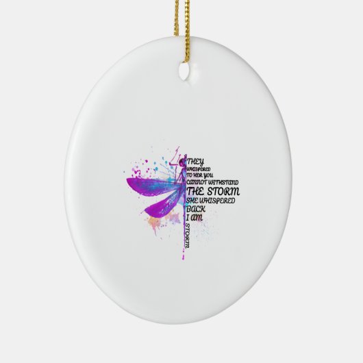 君は嵐に耐えられぬと彼らは彼女にささやいた セラミックオーナメント (右)