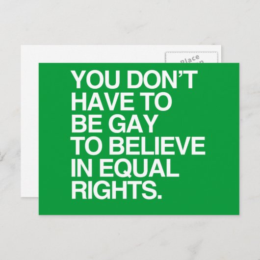 君は平等にゲイす信じる必要が無い ポストカード (正面/裏面)