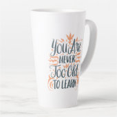 君は年を取って～し学ない カフェラテマグ (右アングル)