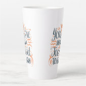 君は年を取って～し学ない カフェラテマグ (正面)