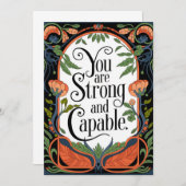 君は強くて有能な感動的引用文 サンキューカード (正面/裏面)