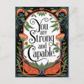 君は強くて有能な感動的引用文 シーズンポストカード (正面)