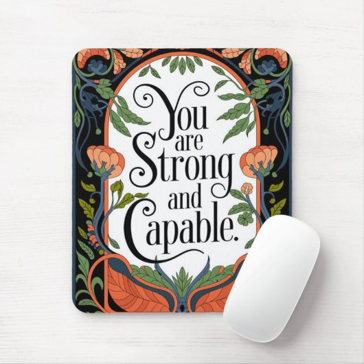 君は強くて有能な感動的引用文 マウスパッド (マウス)