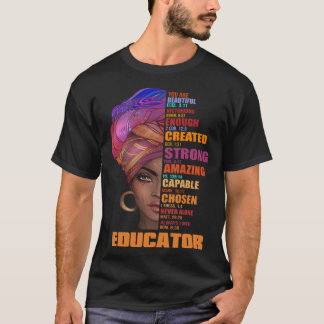 君は強ユニークくて素晴らしい教育者だ Tシャツ