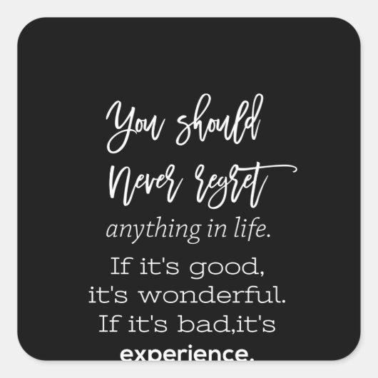 君は後悔してはいけない スクエアシール (正面)