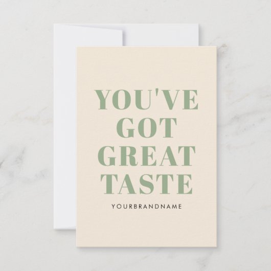 君は得商売素晴らしを好感謝していむ サンキューカード (正面)