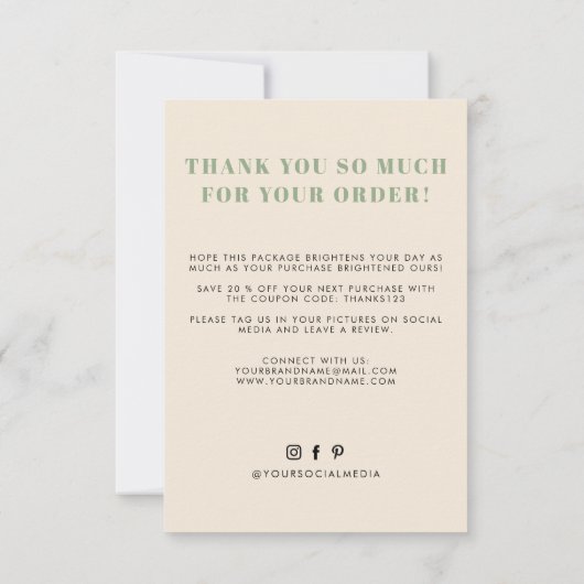 君は得商売素晴らしを好感謝していむ サンキューカード (裏面)