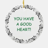 君は心が大きい |アーティチョークおもしろいプン セラミックオーナメント (裏面)