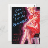 君は忘れだが彼女はポスターを覚えている ポストカード (正面/裏面)