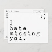 君は恋しく思嫌いだが僕は君に嫌われ恋しく思る ポストカード (正面/裏面)