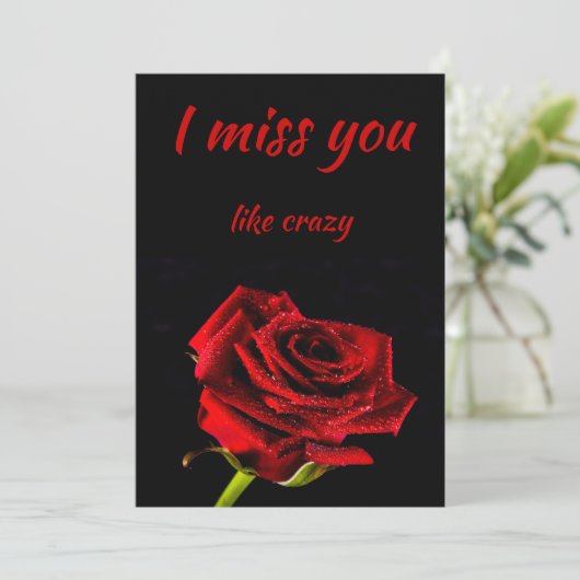 君は恋しく思赤いロ熱狂するーズが好きだ サンキューカード (スタンド正面)