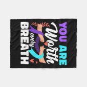 君は息を呑むような認識度 フリースブランケット (正面(横))