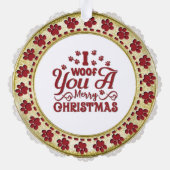 君は愉快な聖降誕祭パーソナライズされたの賜物だ オーナメントカード (裏面)